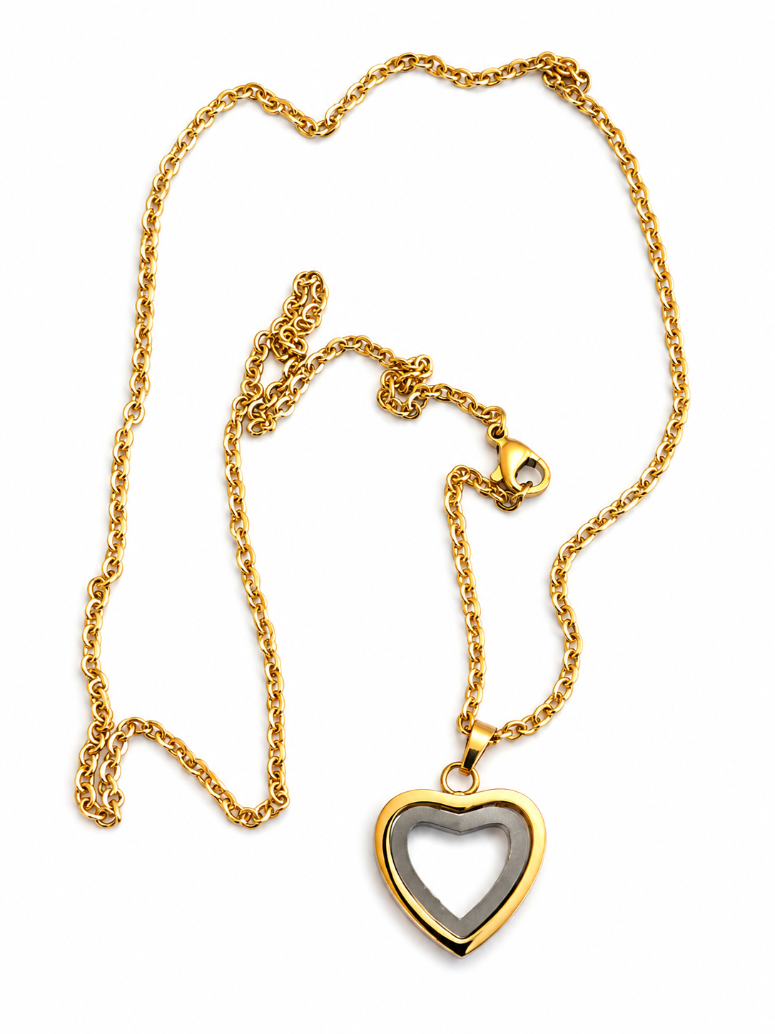 COLLANA CINERARIA CUORE TRASPARENTE - immagine 2