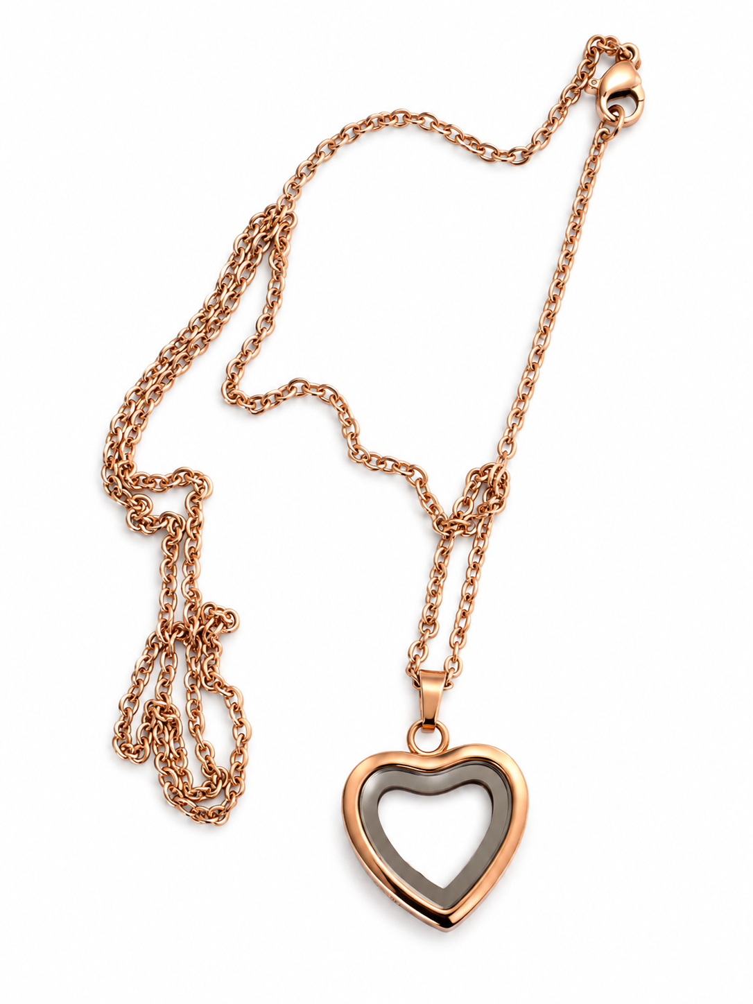 COLLANA CINERARIA CUORE TRASPARENTE - immagine 3