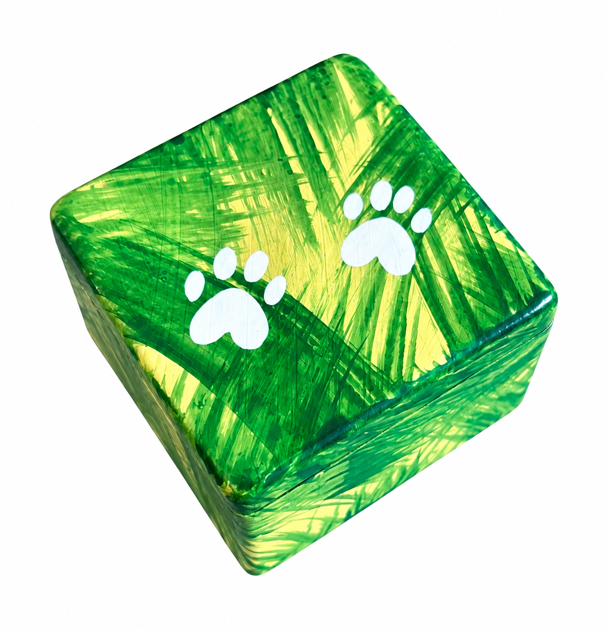 URNA CINERARIA CUBO VERDE - immagine 2