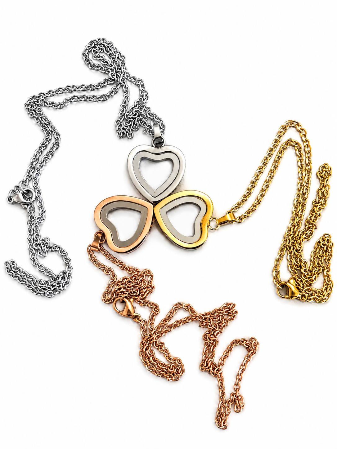 COLLANA CINERARIA CUORE TRASPARENTE