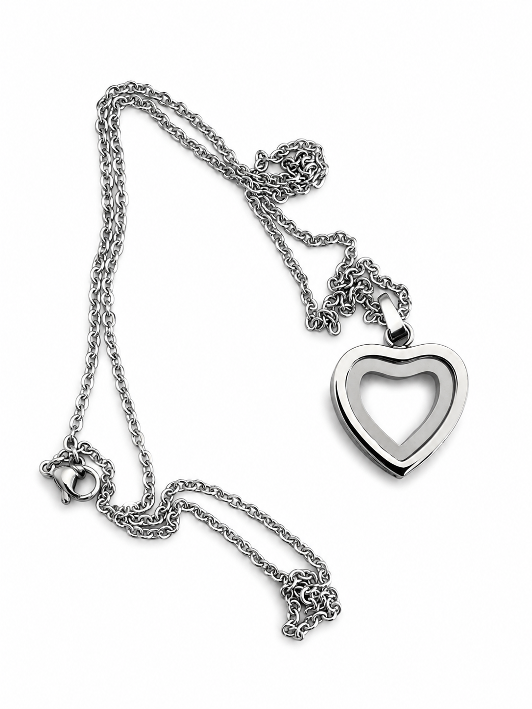 COLLANA CINERARIA CUORE TRASPARENTE - immagine 4